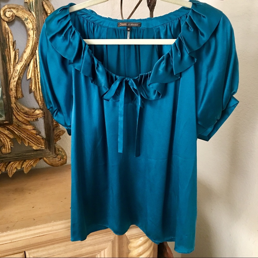 7 for all man kind silk blouse